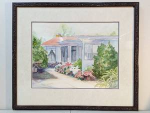lot 108 image: Framed Bea Kotz Watercolor Art