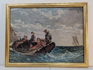 lot 110 image: Framed Breezing Up a Fair Wind Print by Winslow Homer