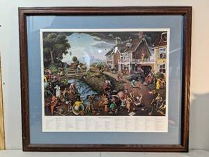 lot 111 image: Framed Proverbidioms Print By T.E. Breitenbach