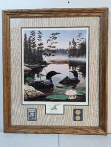 lot 112 image: Framed Boundary Waters Print by Leo Stans