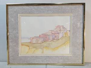 lot 123 image: Framed Watercolor Art
