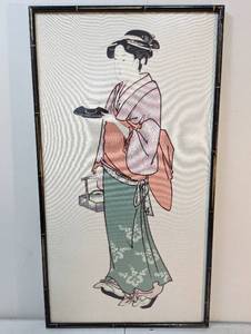 lot 125 image: Framed Uta Maro Tasha-Ya Print