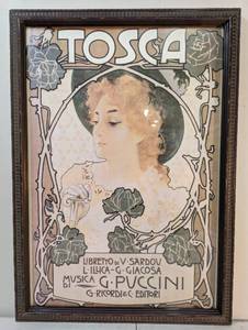 lot 126 image: Framed Tosca Poster