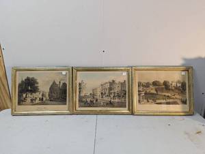 lot 130 image: Three Framed Lithographs