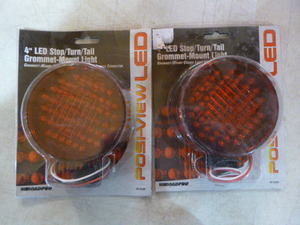 lot 74 image: 2 Road Pro 4 LED StopTurnTail Grommet-Mount Lights