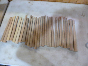lot 124 image: 28 Wooden Handles