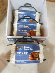 lot 132 image: 3 Spools of Reese Nylon Twisted Rope