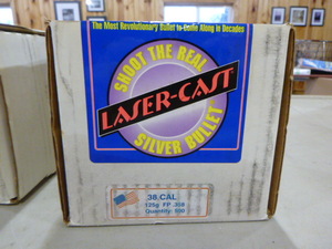 lot 182 image: Box of Laser-Cast 38 Caliber Bullets