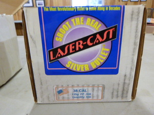 lot 183 image: Box of Laser-Cast 38 Caliber Bullets