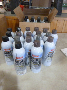 lot 214 image: 30 Cans of Champion Spray-On Roof Paint
