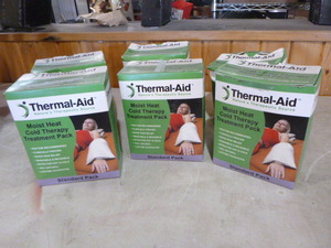 lot 229 image: 6 Boxes of Thermal-Aid Moist Heat Cold Therapy Treatment Packs
