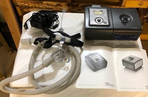 lot 28 image: MSRP $3000 Philips Respironics System One&nbspHumidity Control and Dry Box Technology&nbspBiPAP AUTO 750 Machine with Bi-Flex - Great Working Condition - Comes With Travel Bag, Reservoir, Power Cord, Mask & Hose