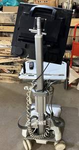 lot 47 image: MSRP $7000 Humanscale Healthcare Medical Point Of Care Medical Cart With Monitor & Remote - Untested & Needs Some Cleaning - One Just Sold On Ebay For $1000