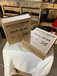 lot 55 image: 2 Cases New Medflex Premium Light Blue Jacket Large - 10 Each Case