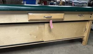 lot 67 image: WOW MSRP $1800 Super Nice Sammons Preston Value Line Exam Treatment Table WDrawer & Storage Cabinet - Some Crafty People Add A Wood Top For A Heavy Duty Workbench 1000lb Capacity