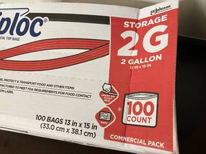 Ziploc 2 Gallon Bags