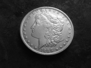 1888 O Morgan Silver Dollar Double Die Hot Lips Strike