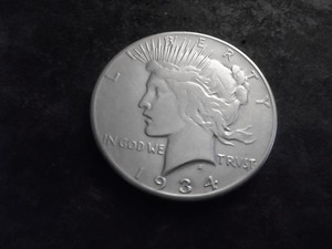1934 S Peace Silver Dollar