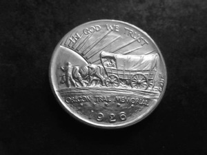 1926 S Oregon Trail Memorial Silver Half Dollar Commemorative
