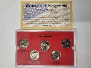 2007 Denver Mint Edition State Quarter Collection - 5 coins