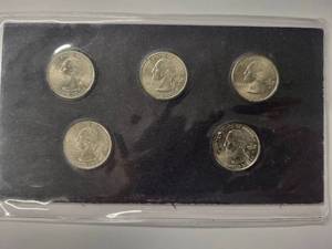 2002p State Quarters 5 coins Almost Uncirculated