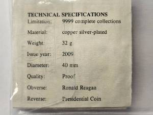 Ronald Reagan Copper Silver Plated Uncirculated