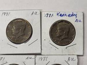 1971 Kennedy Half Dollars  Almost Uncirculated - Very Fine