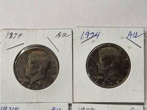 1974 Kennedy Half Dollars  Almost Uncirculated