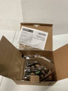 lot 11 image: Brand New MOEN 6410 Eva 4 in. Centerset 2-Handle High-Arc Bathroom Faucet in Chrome ($123 Retail Value)