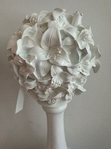 lot 80 image: Pair of Elegant White Painted Plaster Topiaries