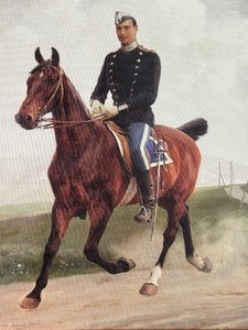 lot 66 image: Reproduction Framed Canvas Print Portrait of King Christian X of Denmark