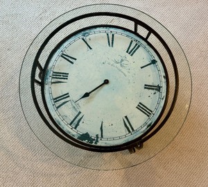 lot 53 image: Decorative Clock Glass Top Coffee Table