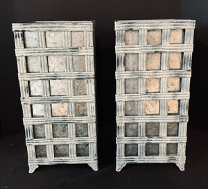 lot 134 image: Pair of Metal Planters  Vases