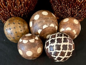 lot 135 image: Two Twig Vases with Decorative Spheres
