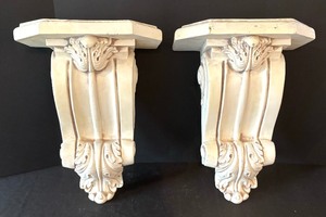 lot 63 image: Pair of Stunning Scroll Wall Shelves