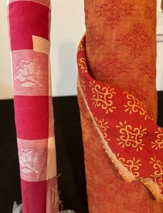 lot 186 image: Six Remarkable Rolls of Fabric