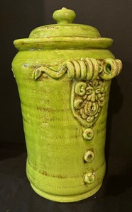 lot 198 image: Green Lidded Vessel by Creative Co-op