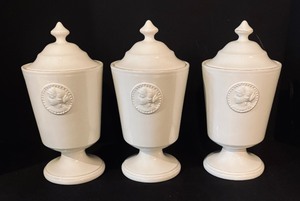 lot 199 image: Trio of Lidded Decorative Jars by Barreveld