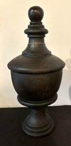 lot 202 image: Uttermost Dark Mahogany Gracelyn Decorative Finials