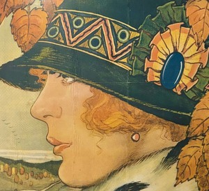 lot 214 image: Fine Framed Fancy Lady Print