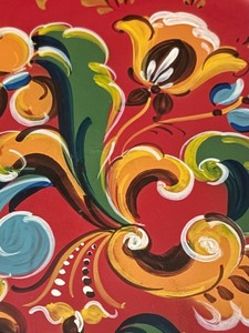 lot 316 image: Beautiful Rosemaling Wooden Bowl