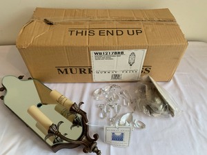 lot 269 image: Set of Two New Murray Mirrored Back Candelabra Wall Sconces