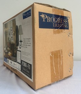 lot 458 image: New Gorgeous Gilded Iron Wall Mount Lamp by Progress Lighting Elegance Collection