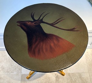 lot 87 image: Magnificent Moose Motif Metal Table