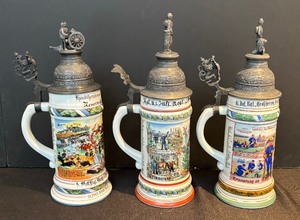lot 358 image: Trio of Fine Steins