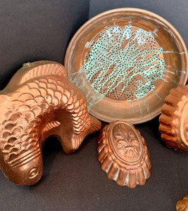 lot 298 image: Lot of  Copper Bakeware Molds