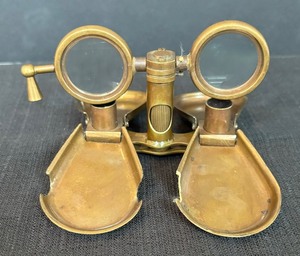 lot 374 image: Vintage Brass Binoculars From India
