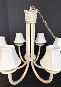 lot 376 image: Wonderful White Vintage Chandelier