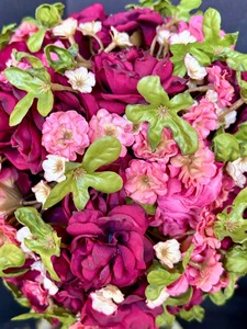lot 392A image: Pair of Pretty Pink Faux Floral Topiaries