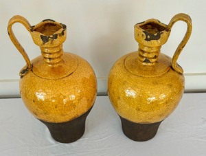 lot 398 image: Pair of Decorative Distressed Jugs